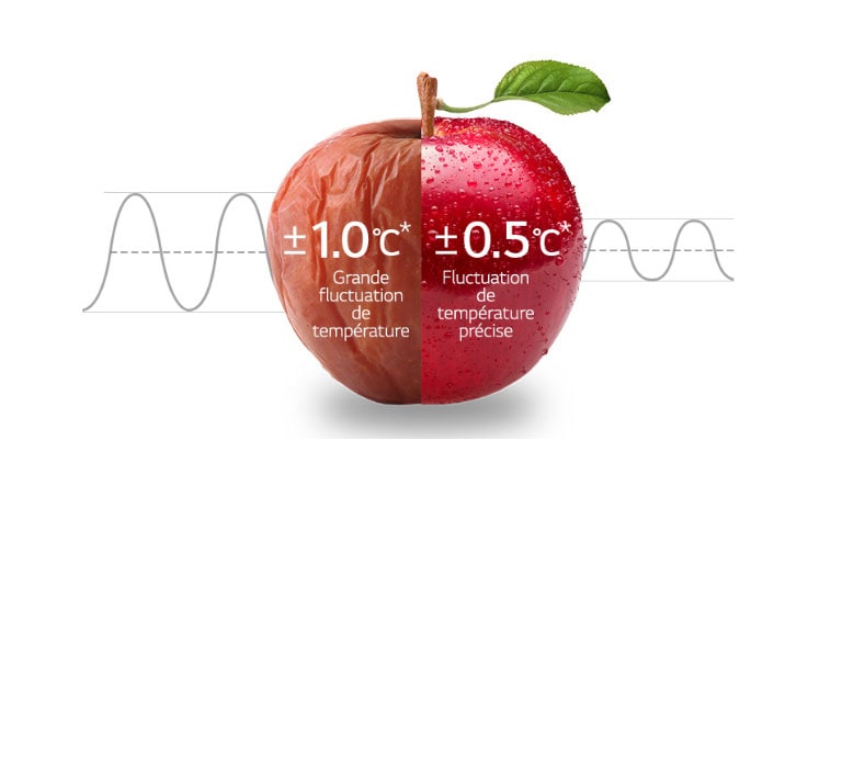 Impact du froid homogène sur une pomme